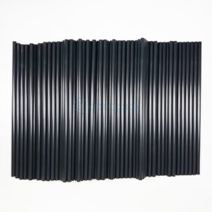 Słomka czarna plastikowa 500 sztuk 7mm x 24 cm